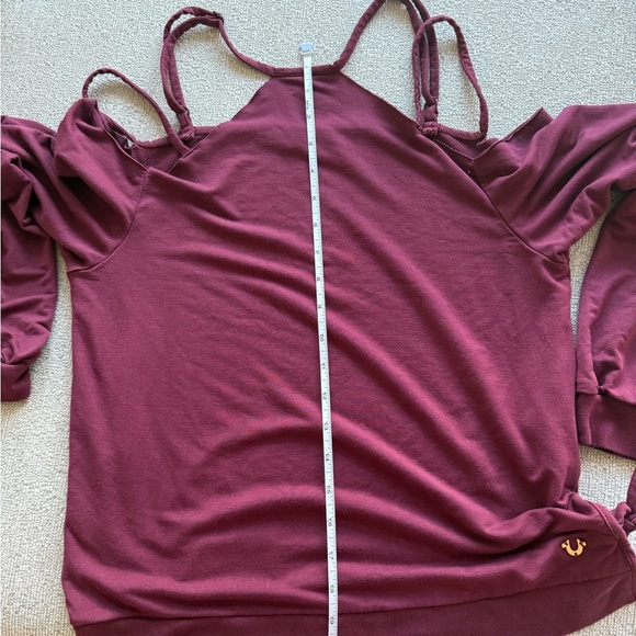 🪩 True Religion Maroon Strappy Blouse - Picture 9 of 10